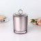 Electroplated Candle Container Glass Candle Jar Candle Vessels With Round Tip Clear Lid